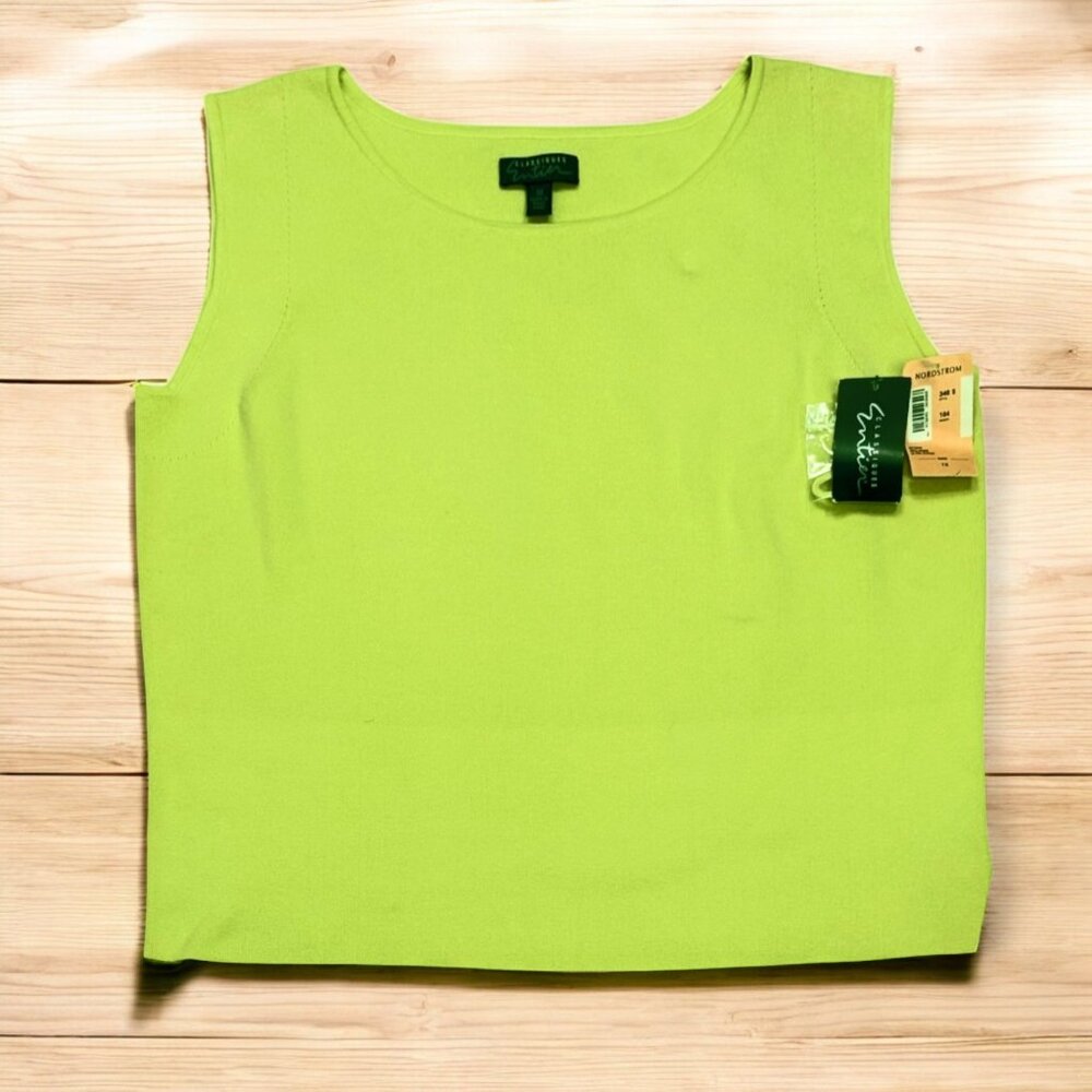 CLASSIQUES ENTIER Ultra Citron Cotton Blend Knit Shell‎ Top